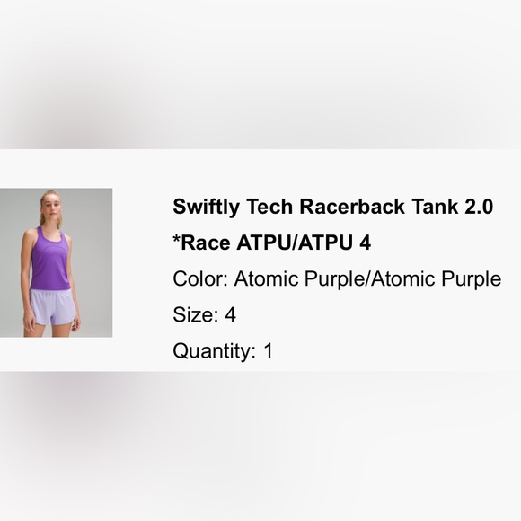 Lululemon Swiftly Tech Racerback Tank Top
*Waist Length - Picture 4 of 4